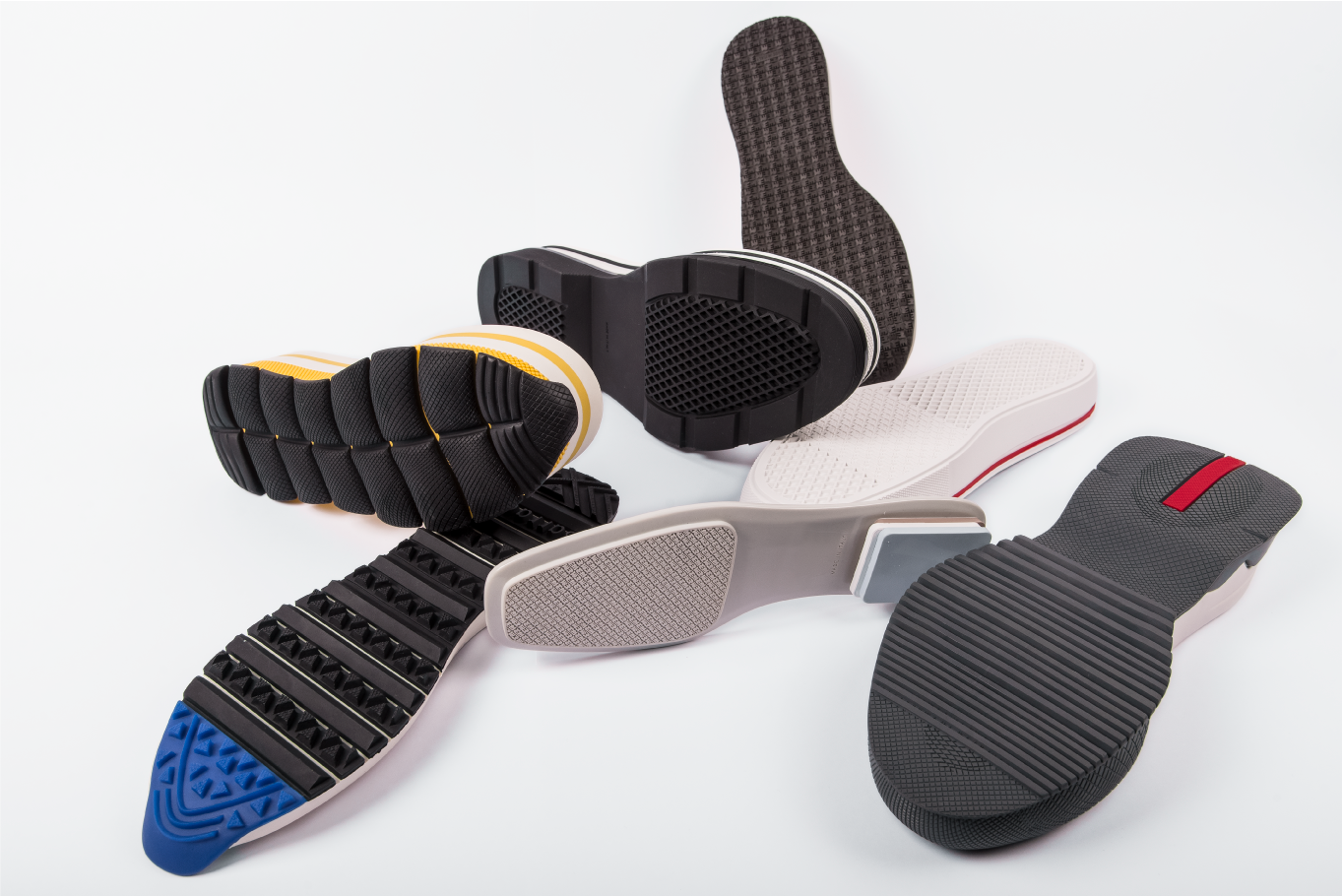 HOW IS A SAMPLE SET OF SHOE SOLES CREATED?