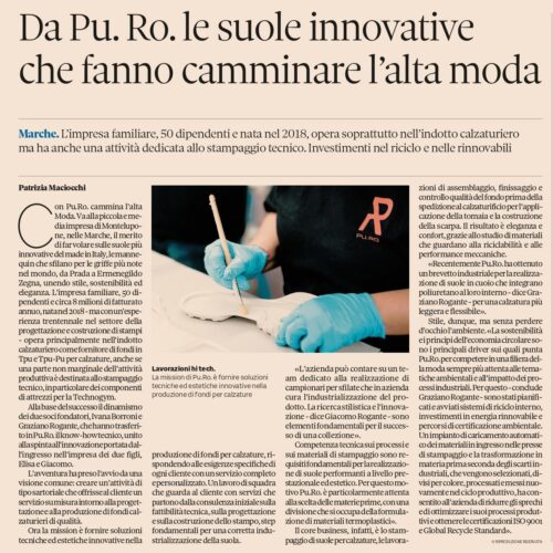 Articolo del sole24ore che parla di Pu.Ro. srl